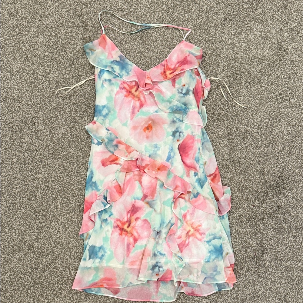 Zara Floral Ruffle Dress
